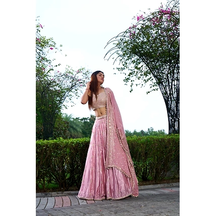 Dusty pink Lehenga-4