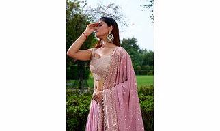 Dusty pink Lehenga