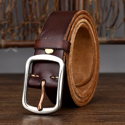 genuine full grain leather men's leather belts
