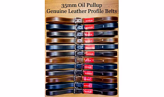 Buff leather men's belts