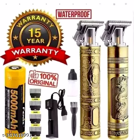 hair trimmers, t liners clippers for men , t trimmer for men, vintage t9, cordless zero gapped ,barber detailer trimmer, 0mm outline trimmer, hair edgers clippers ( gold color )