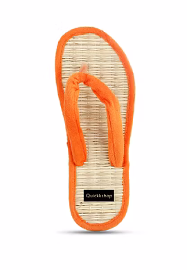 Quickkshop Natural Korai Grass Mat Eco-Friendly Slippers for Women &amp; Girl | Osho Slippers Stylish Comfortable Lightweight-Orange-5