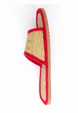 Quickkshop Natural Korai Grass Mat Eco Slidders for Women & Girl Osho Slippers Stylish Comfortable Lightweight