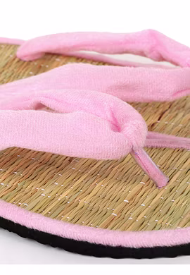 Quickkshop Natural Korai Grass Mat Eco-Friendly Slippers for Women & Girl | Osho Slippers Stylish Comfortable Lightweight