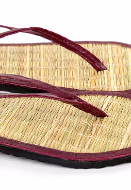 Quickkshop Natural Korai Grass Mat Eco Beach Slippers for Men & Boy Osho Slippers Stylish Comfortable Lightweight