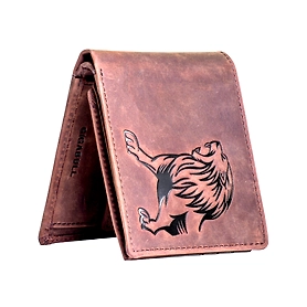 GIGABULL Men's Vintage Brown Genuine Leather RFID Wallet