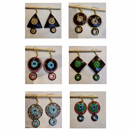 ear rings of coconut shell handicrafts