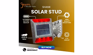 Aluminium Two Way Reflective Solar Road Stud with Shank