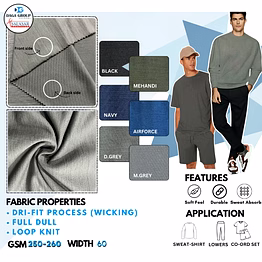 knitted polyester fabric for active wear & sports wear