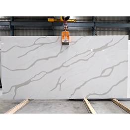 160x320 cm size Calacatta Quartz Stone Slab with 2 cm & 3 cm thickness