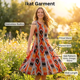 "ikat elegance: woven stories in style"