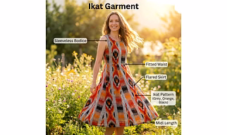 "Ikat Elegance: Woven Stories in Style"