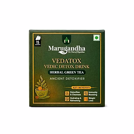 marugandha vedatox vedic detox – herbal green tea | natural herbal blend | 15 tea sachets