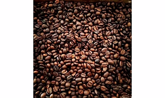 Coffee beans arabica and robusta