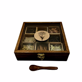 wooden masala box