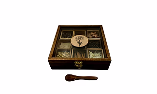 Wooden Masala Box