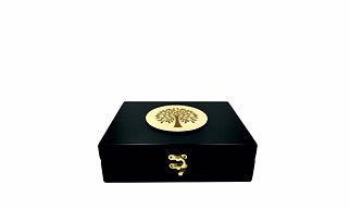 Angira handicrafts Elegant Black Wooden Exterior, wooden box Multipurpose Storage Box
