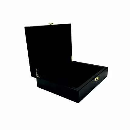Angira handicrafts Elegant Black Wooden Exterior, wooden box Multipurpose Storage Box-1