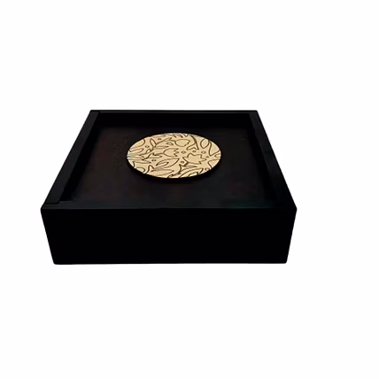 Angira handicrafts wooden Dry fruit box Multipurpose 4 Section Handcrafted Square Dry Fruit Box-3
