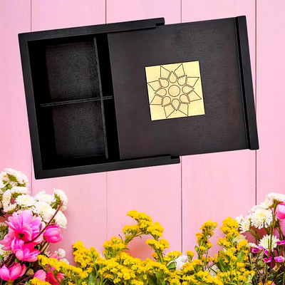 angira handicrafts wooden dry fruit box multipurpose 4 section handcrafted square dry fruit box