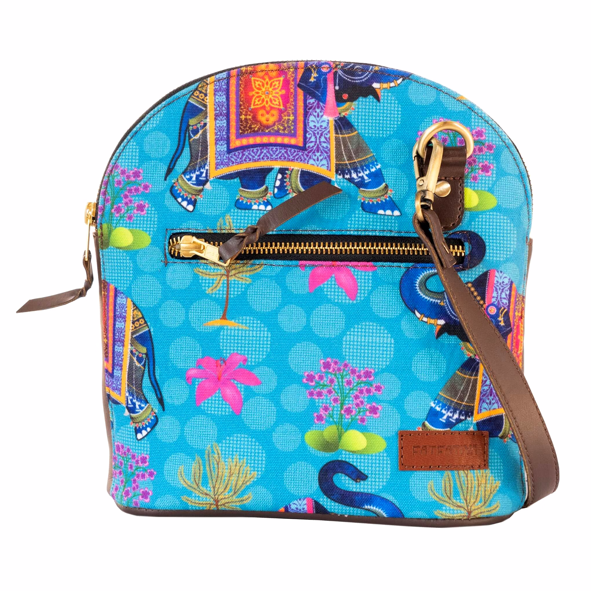 Royal Elephant Zipper Crossbody Bag image 1
