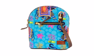 Royal Elephant Zipper Crossbody Bag