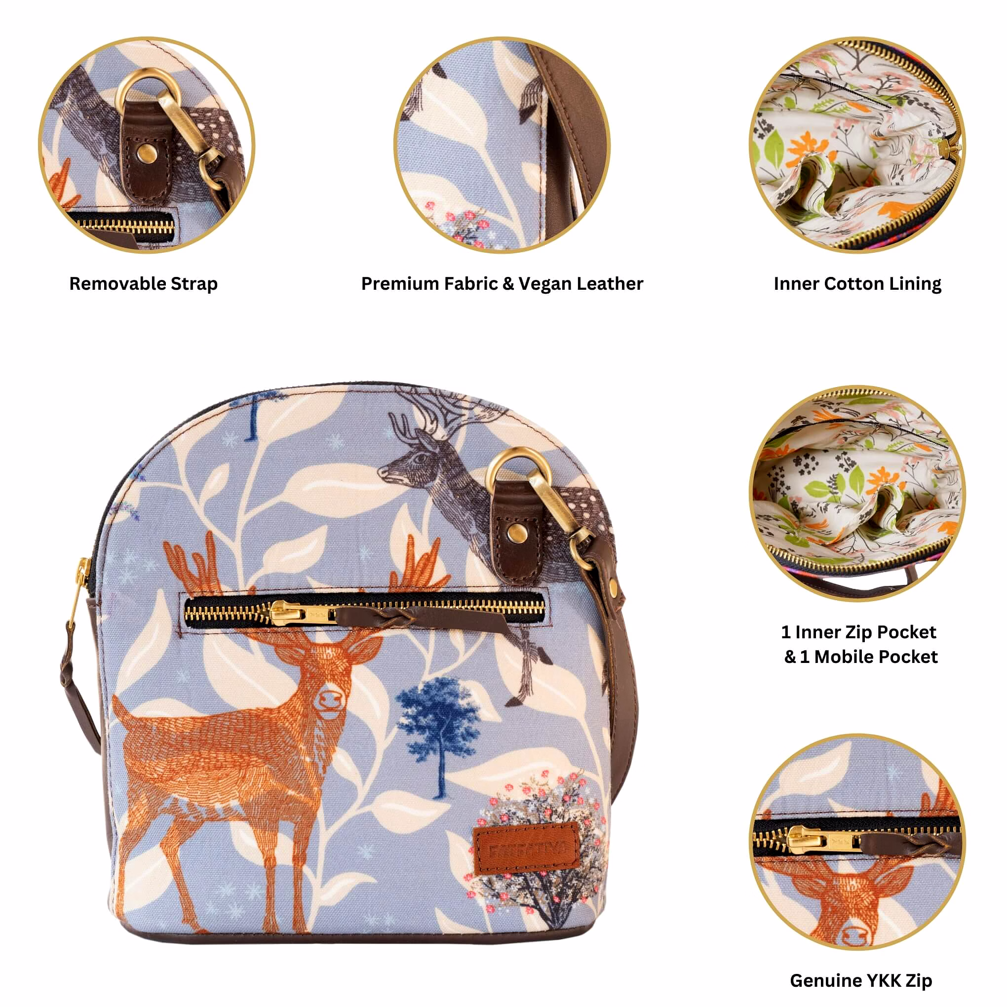 Deer Motif Crossbody Designer Bag image 4