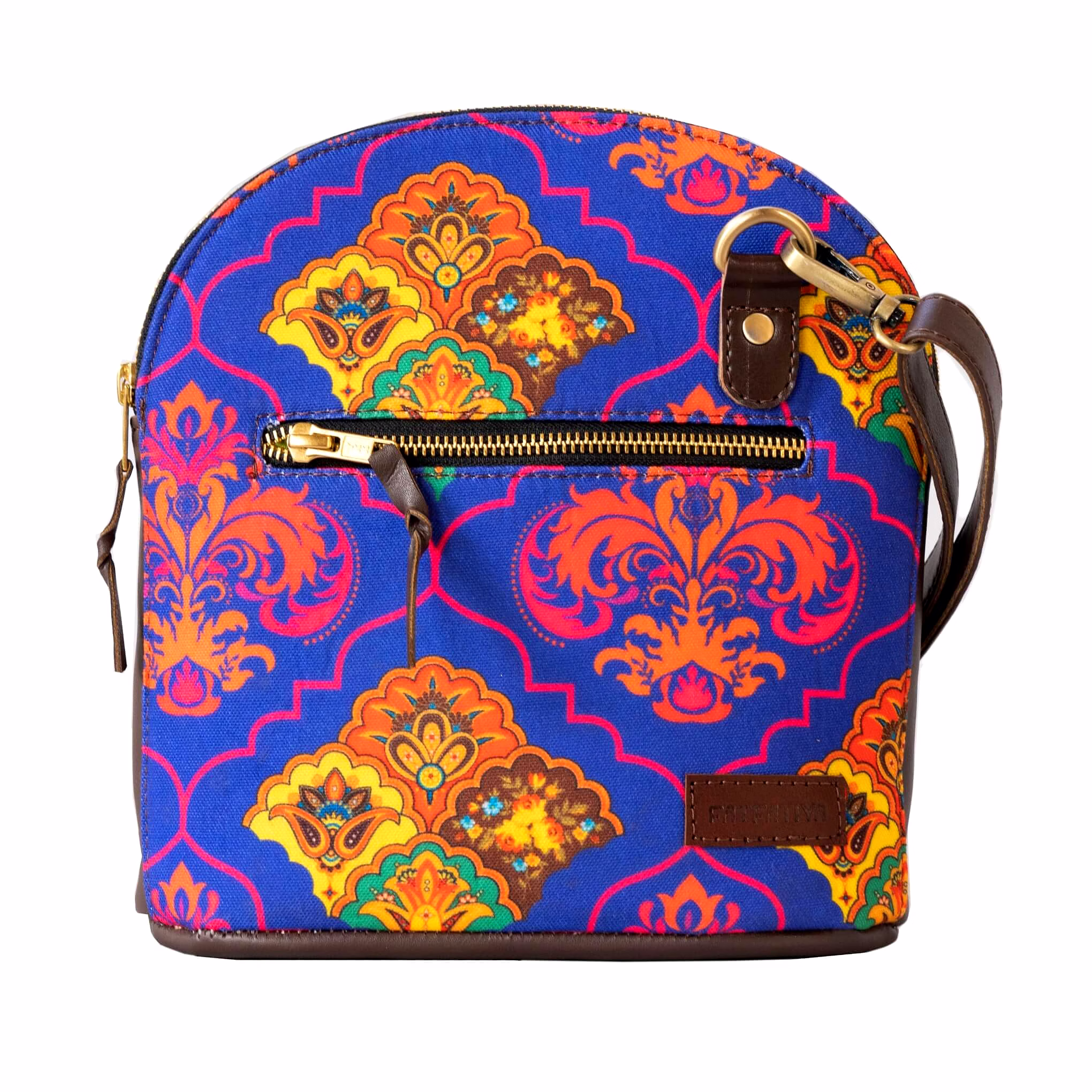 Printed Multicolour Crossbody Canvas Bag image 1