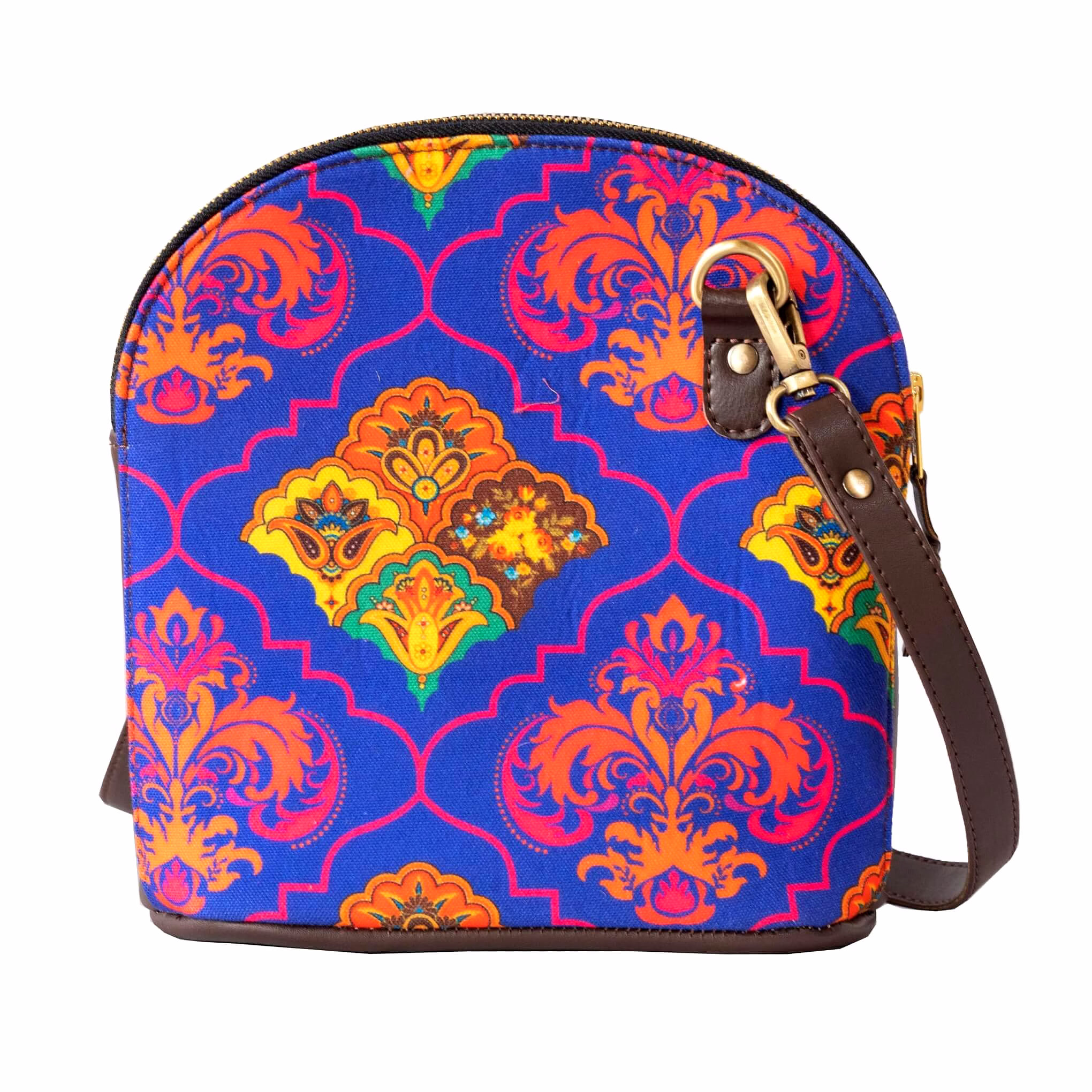 Printed Multicolour Crossbody Canvas Bag image 2