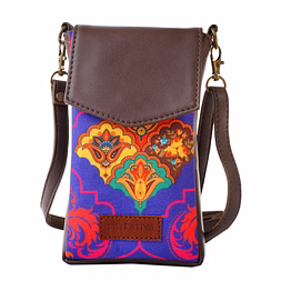 decorative pattern cell phone sling bag