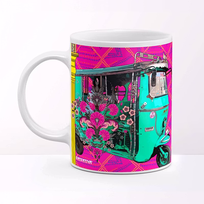 shekhawati street market funky ceramic mug
