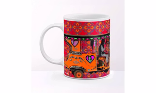 Orange Taxi Funky Coffee Mug