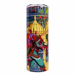 evening walk in shekhawati steel tumbler with lid