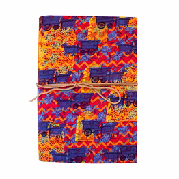 carriage design colourful handmade paper diary