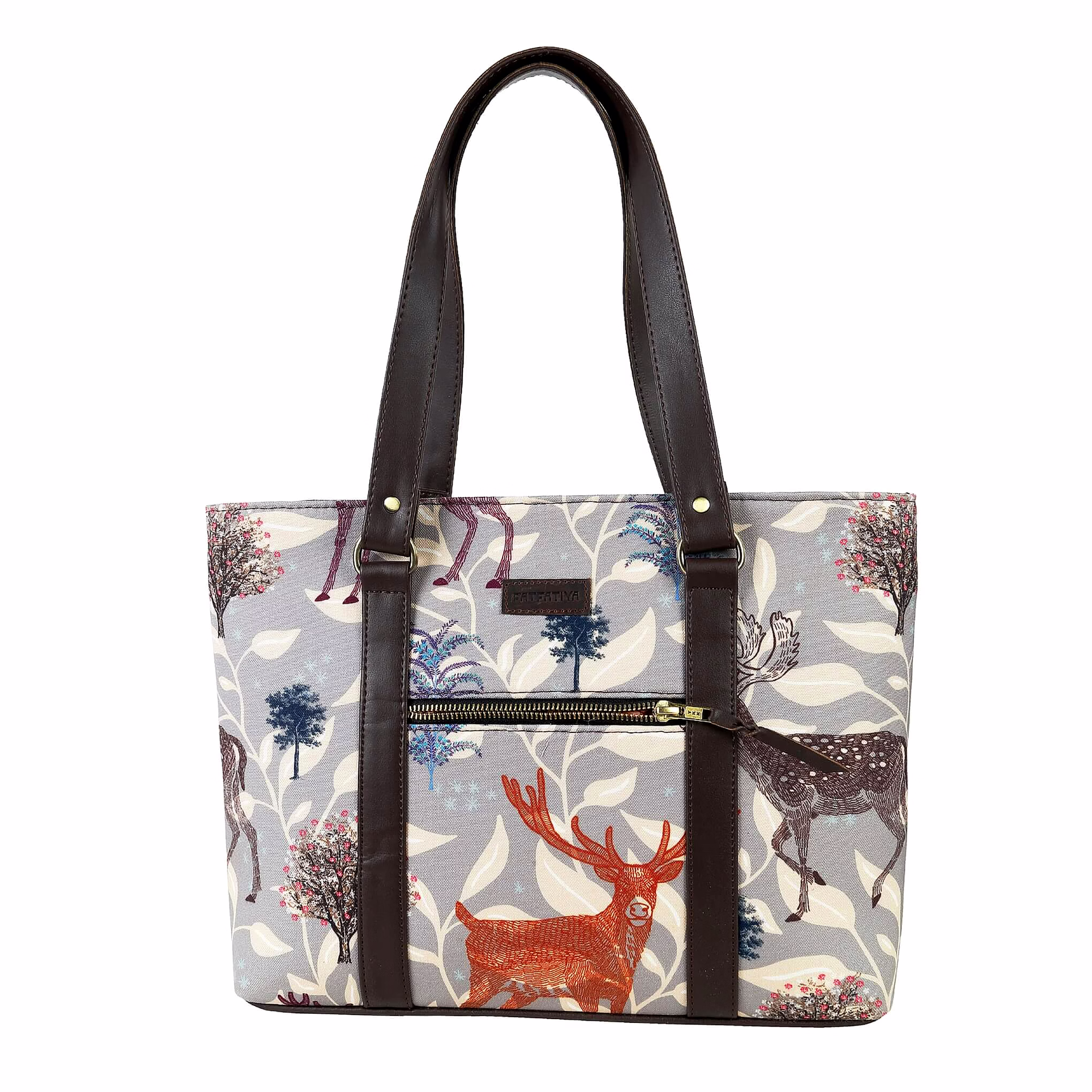 deer print office tote bag