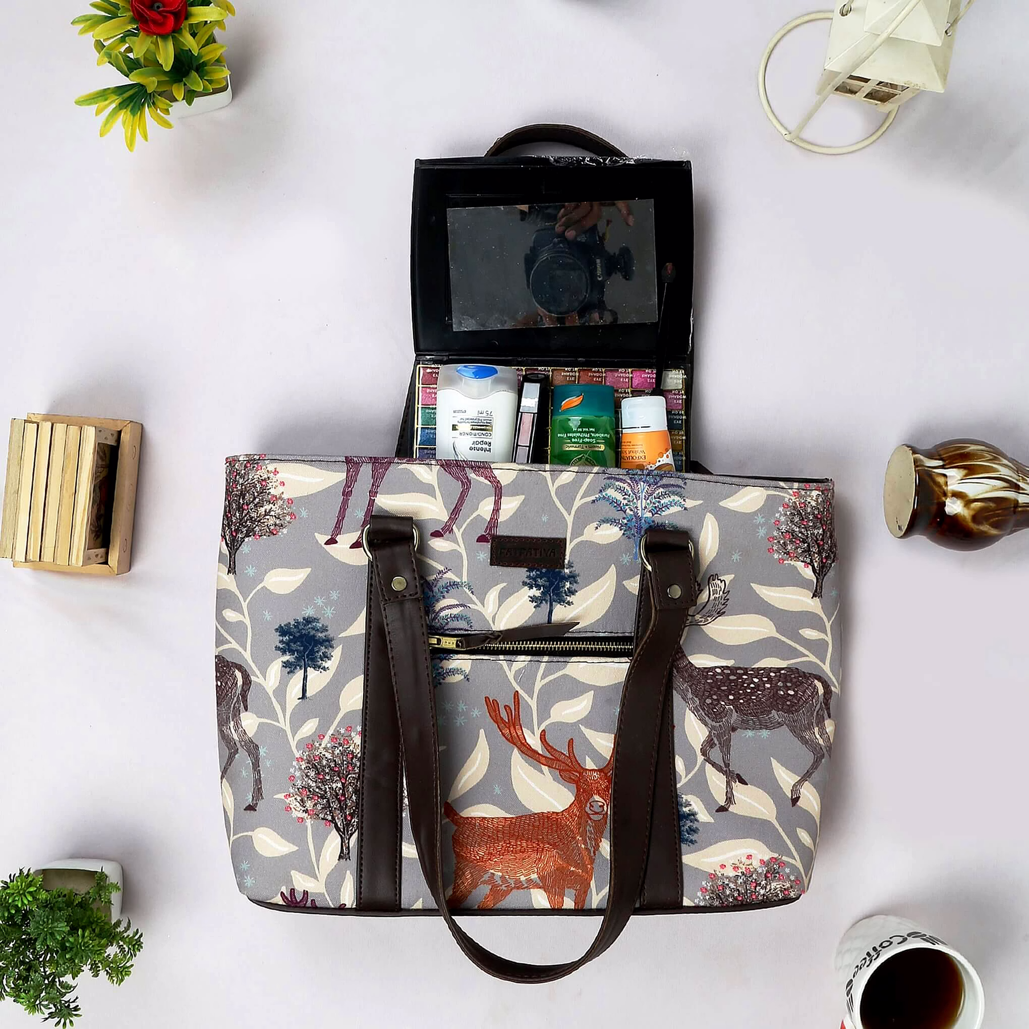 Deer Print Office Tote Bag image 4