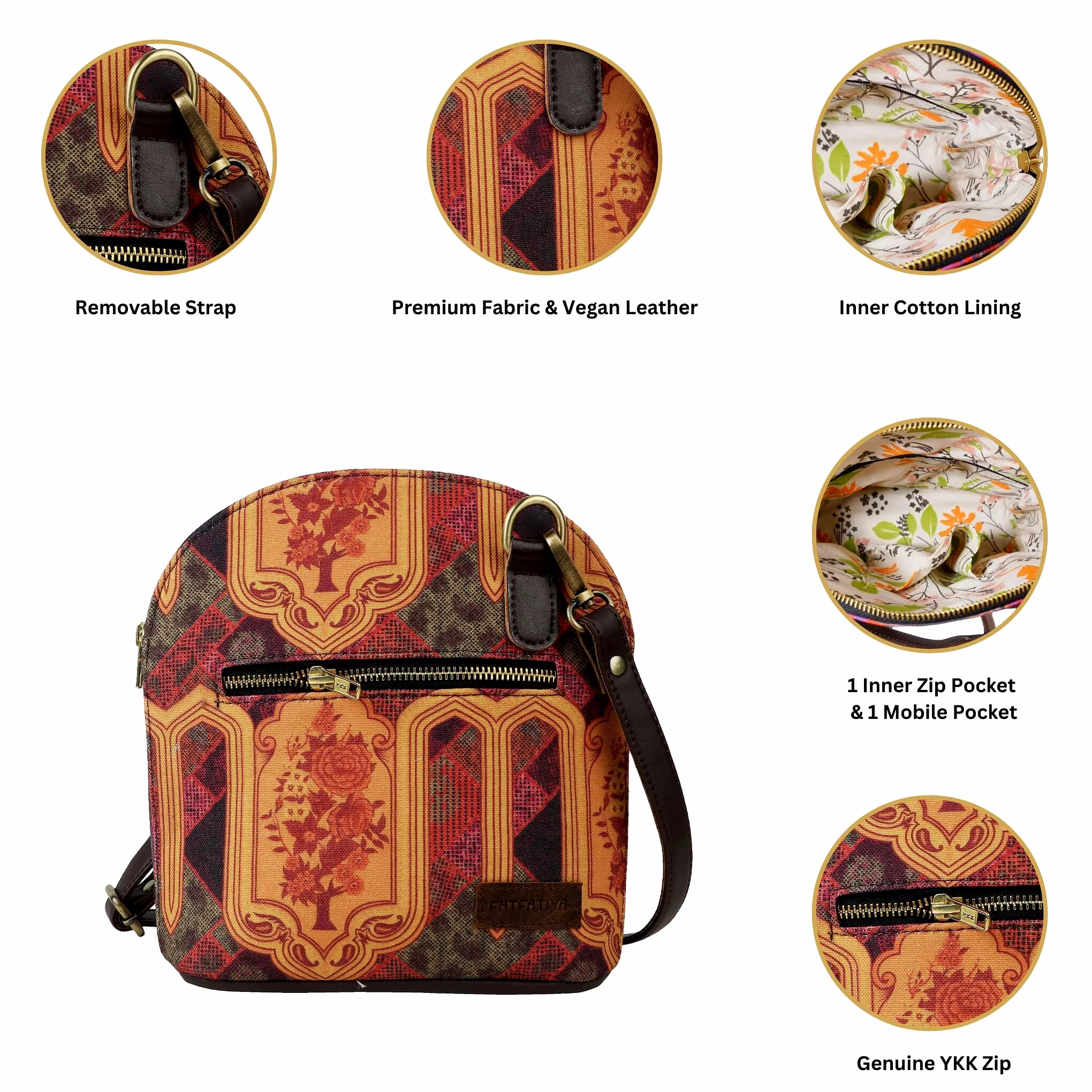 Ethnic Design Canvas Crossbody image 4