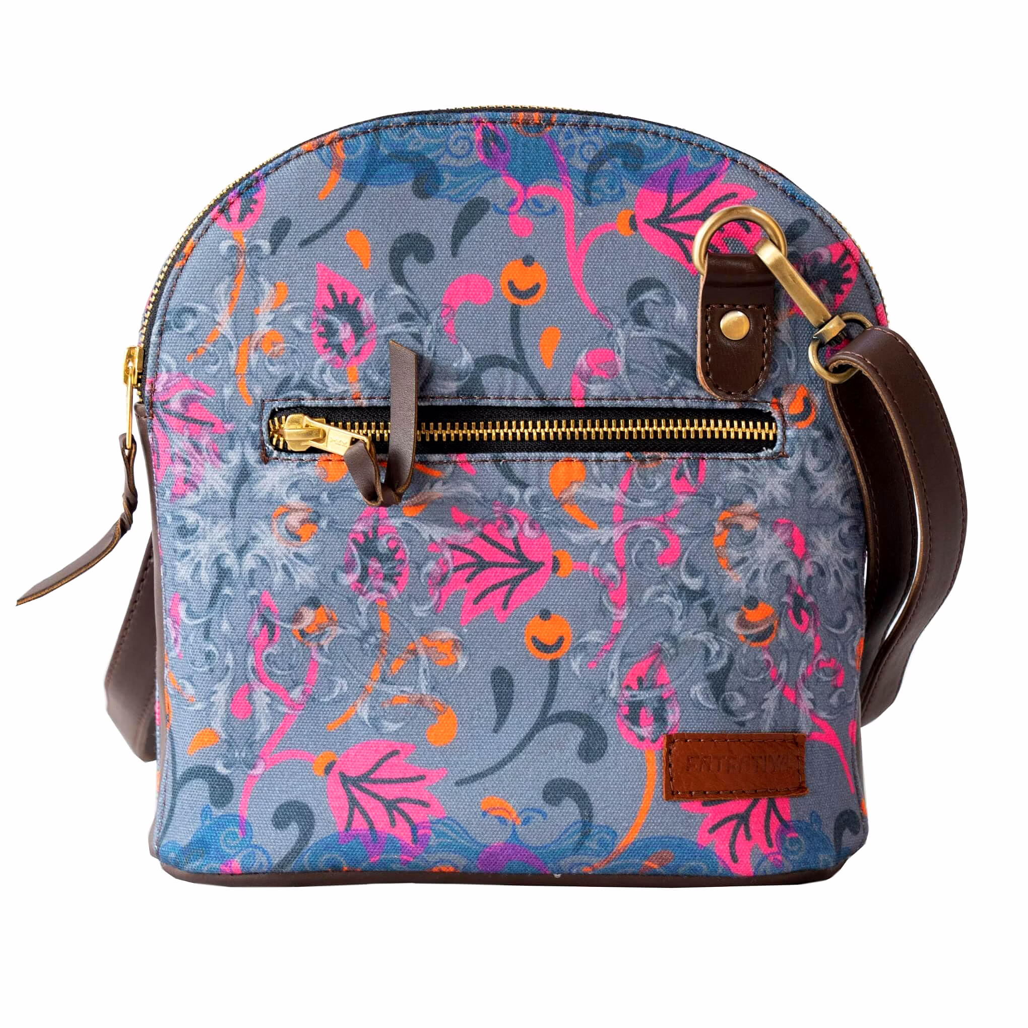 Pink Grey Womens Designer Crossbody Bag image 1