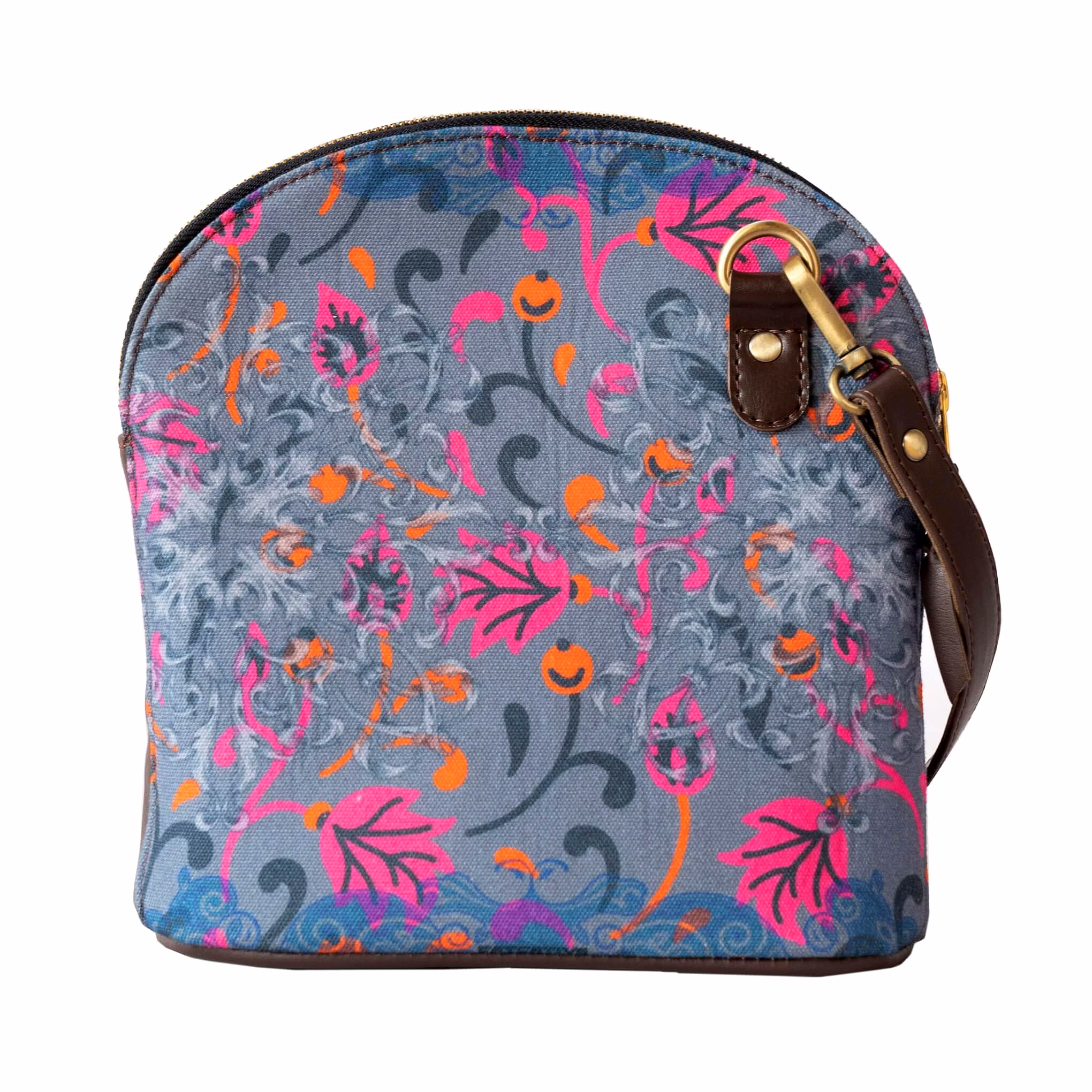 Pink Grey Womens Designer Crossbody Bag image 2