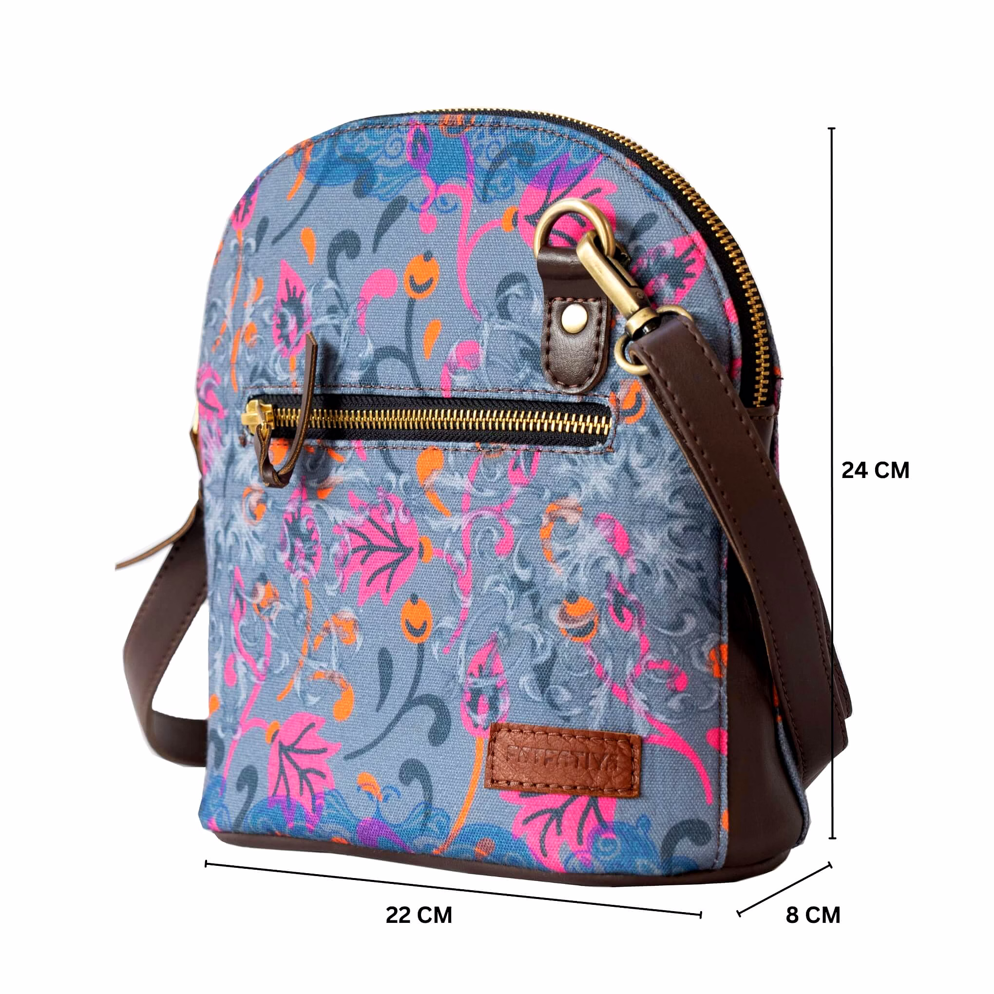 Pink Grey Womens Designer Crossbody Bag image 3