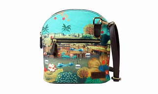 Beautiful Lakeside Handmade Crossbody Bag