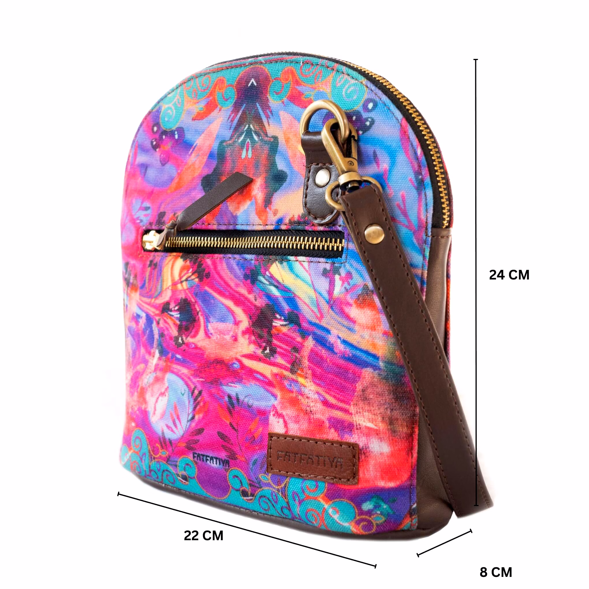 Abstract Love Womens Crossbody Sling Bag image 3