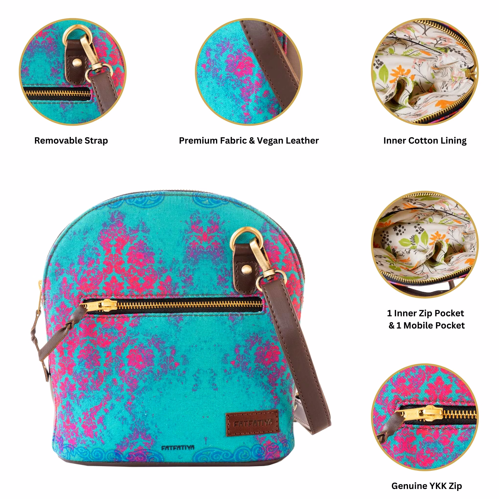 Flower Foot Print Beautiful Crossbody Bag image 4
