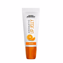aromatic lip jelly orange, enriched with orange oil (vitamin c) & shea butter, tinted lip balm, brightening and moisturizing dark lips for men and women 10ml