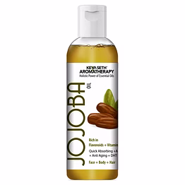 keya seth aromatherapy jojoba oil for face, body & hair – moisturizing, anti-aging, breakout & sunburn care, hair growth with flavonoids, vitamin a & e-100ml