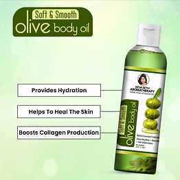 olive body oil, quick absorbing non-sticky nourishment i hair & skin, daily use after bath massage oil i pure olive & essential oils enriched