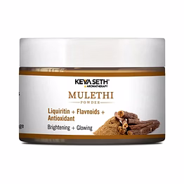 keya seth aromatherapy mulethi powder face pack for women & men, brightening + glowing skin yastimadhu