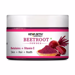 keya seth aromatherapy beetroot powder with betalains & vitamin c for glowing skin, moisturizing, anti-aging, natural hair color, dandruff control & immunity boost