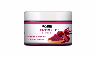 Beetroot Powder with Betalains & Vitamin C for Glowing Skin, Moisturizing, Anti-Aging, Natural Hair Color, Dandruff Control & Immunity Boost