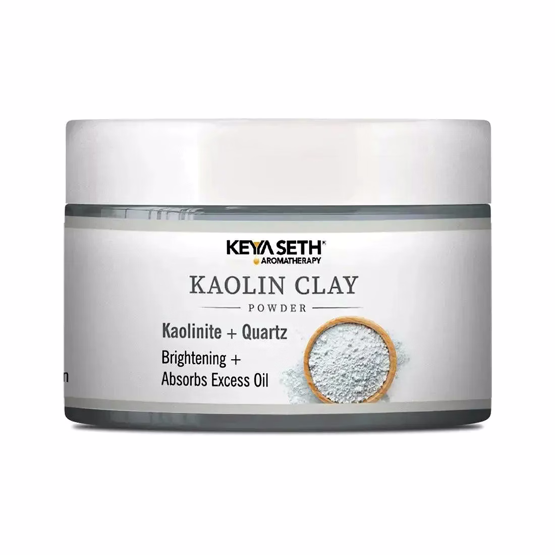 kaolin clay powder face pack for women & men, brightening + absorbs excess oil-100gm